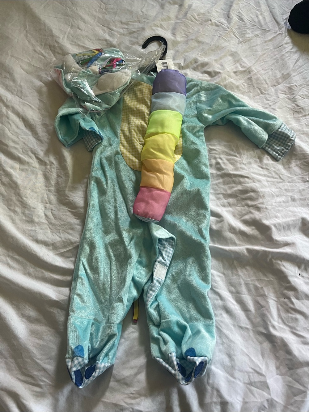 Rubie's Light Aqua One-Piece Costume with Pastel Rainbow Tail